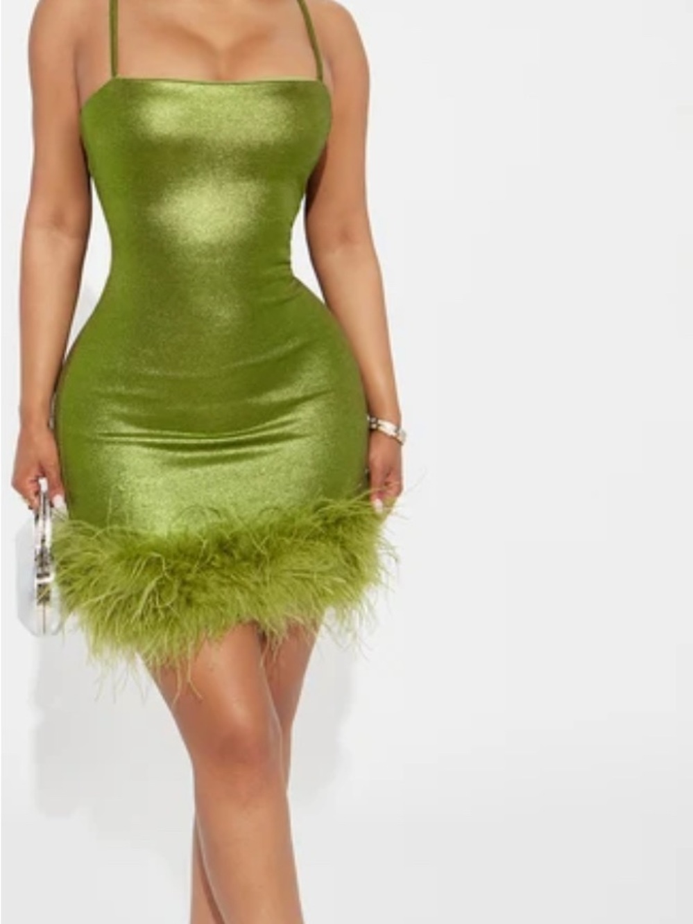 Fashion Nova One Night Only Metallic Mini Dress